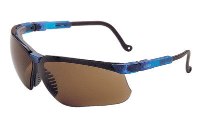 Uvex By Honeywell Genesis¨ Safety Glasses With Vapor Blue Polycarbonate Frame And Espresso Polycarbonate Ultra-dura¨ Anti-Scratch Hard Coat Lens