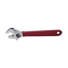 Klein Tools 1 1/8" Chrome Plated Forged Alloy Steel Extra Capacity Adjustable Wrench With Plastic Dipped Handle