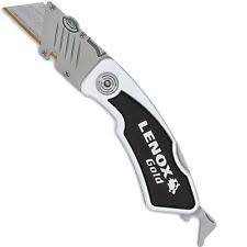 Lenox® 1 1/8" X 6 1/8" X 3/4" White And Black High Speed Steel Gold® Locking Tradesman Utility Knife With Adjustable Belt Clip Handle