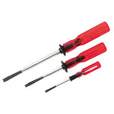 Klein Tools 3 Piece Slotted Screw-Holding Screwdriver Set With Seal Tight Vinyl Pouch