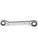 Klein Tools 3/8" X 7/16" Chrome Plated Steel 6 Point Fully Reversible Offset Ratcheting Box Wrench