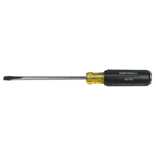Klein Tools 3/16'' X 8" X 11 3/4" Tool Steel Round Shank Cabinet Screwdriver With Cushion Grip Handle