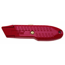 Cooper Hand Tools Red Die Cast Zinc Wiss® Heavy Duty Carded Retractable Utility Knife With (3) Blade
