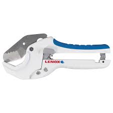 Lenox® 1 1/4" - 1 5/8" White Stainless Steel R1 Ratcheting Plastic Tubing Cutter