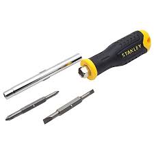 Stanley® 7 3/4" Chrome Plated Bar 6-Way Screwdriver