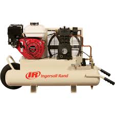 Ingersoll Rand Model SS3J5.5GH-WB 5.5 HP 11.8 CFM 135 PSI Portable Single-Stage Reciprocating Twin Tank Air Compressor With 8 Gallon Horizontal Tank And Honda Engine
