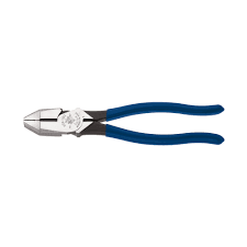 Klein Tools 1 19/32" X 1 1/4" X 9 3/8" Tool Steel High Leverage Side-Cutting Plier With Dark Blue Plastic Dipped Handle