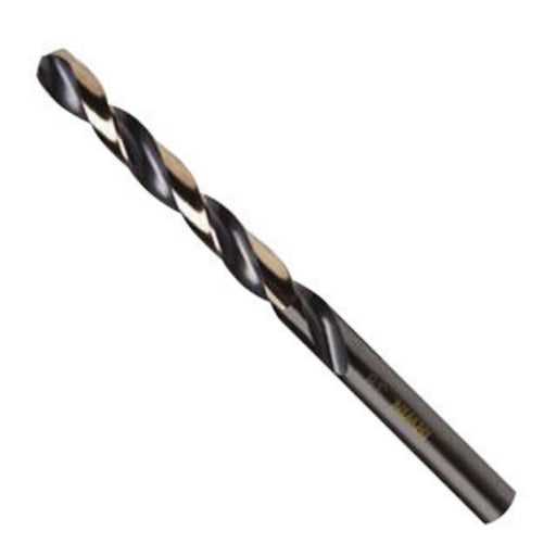 IRWIN® Series 30190 9/64" X 2 7/8" Black And Gold Oxide HSS Fractional Jobber Length Drill Bit With 3/16" 3-Flat Straight Shank And 1 3/4" Flute, Package Size: 12 Each