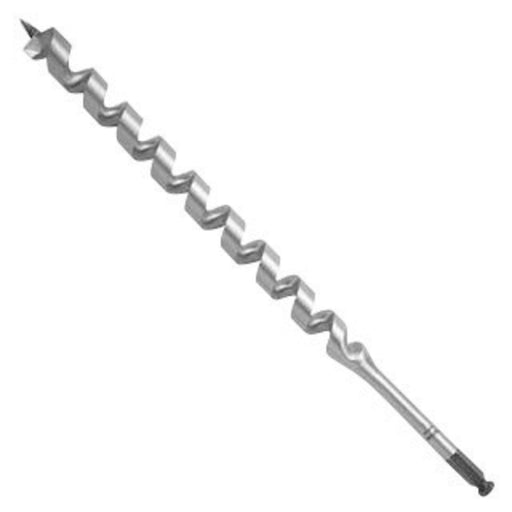 IRWIN® 1" X 17" Steel Power Ship Auger Bit With 7/16" Hex Shank And 12" Single Twist Flute