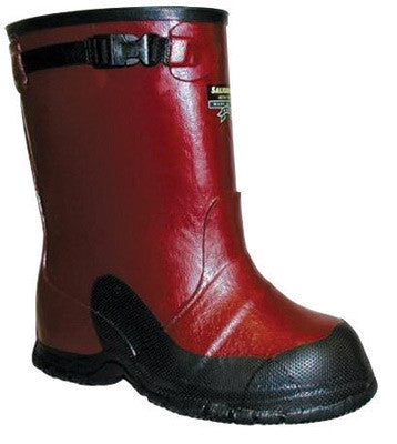 Salisbury By Honeywell Size 14 Red 14" Rubber 1-Buckle Overboots With Anti-Skid Bar Tread Black Outsole