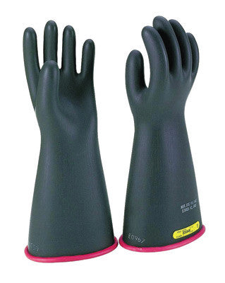 SALISBURY By Honeywell Size 11 Black And Red 14" Type I Natural Rubber Class 2 High Voltage Electrical Insulating Linesmen's Gloves With Straight Cuff