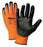West Chester Medium Zone Defense™ Cut And Abrasion Resistant Orange HPPE Black Polyurethane Dipped Palm Coated Work Gloves With Orange High Performance Polyethylene Liner And Elastic Knit Wrist
