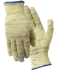 Wells Lamont Large Gray And Yellow Whizard¨ Metalguard¨ Seamless Knit 10 gauge Medium Weight Fiber And Stainless Steel Ambidextrous Cut Resistant Gloves With Knit Wrist