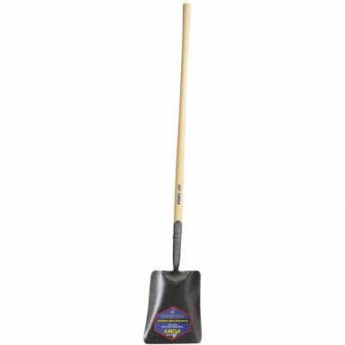 Ames® NO 2 X 7" X 9 1/4" X 57 1/2" Forged Steel Jackson® J-450 Pony® Square Point Shovel With Solid Shank, No-Step And 47" Hard Wood Handle