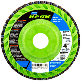 Norton® Neon® 4 1/2" X 7/8" 60 Grit Type 27 Flat Flap Disc