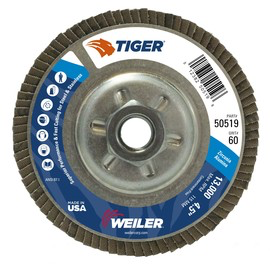 Weiler® TIGer® 4 1/2 X 5/8 - 11 60 Grit Type 29 Flap Disc