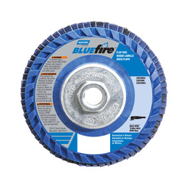 Norton® BlueFire® 4 1/2" X 5/8" - 11 60 Grit Type 27 Flat Flap Disc