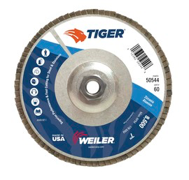 Weiler® TIGer® 7 X 5/8 - 11 60 Grit Type 29 Flap Disc