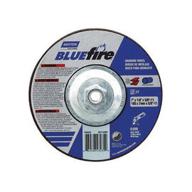 Norton® 4 1/2" X .0400" X 5/8" - 11 60 Grit Medium RC45HBF27UT Aluminum Oxide Zirconia Alumina BlueFire™ Type 27 Depressed Center Cut Off Wheel For Use With Right Angle Grinder On Metal And Stainless Steel (Quantity 10)