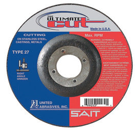 United Abrasives 4 1/2" X .045" X 7/8" Ultimate Cut™ Proprietary Blend Type 27 Cut Off Wheel (Quantity 50)