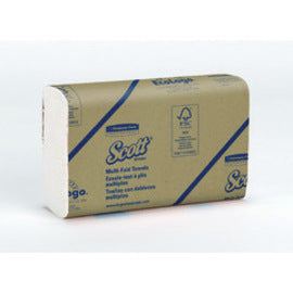 Kimberly-Clark Professional* SCOTT® 9.4" X 9.2" 1-Ply White Paper Multi-Fold Hand Towel (250 Per Pack, 16 Clip Per Case)
