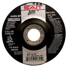 United Abrasives 4 1/2" X .045" X 7/8" A46N 46 Grit Aluminum Oxide Type 27 Cut Off Wheel