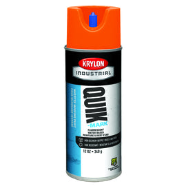 Krylon Industrial 16 Ounce Aerosol Can Flat Fluorescent Orange Quik-Mark™ Water-Based Acrylic Enamel