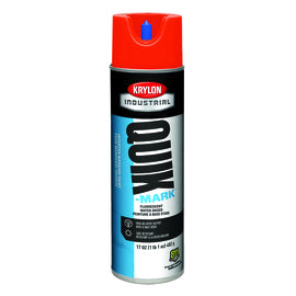 Krylon Industrial 20 Ounce Aerosol Can Flat Fluorescent Safety Red Quik-Mark™ Water-Based Inverted Marking Paint