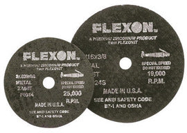 FlexOVit™ 3" X 1/16" X 1/4" ZA46T Zirconia Alumina FLEXON® Reinforced Type 1 Cut Off Wheel For Use With Die and Straight Grinder On Metal, Stainless Steel And Other Alloys (Quantity 50)