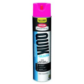 Krylon Industrial 25 Ounce Aerosol Can Flat Fluorescent Pink Quik-Mark™ Tallboy™ Water-Based Inverted Marking Paints
