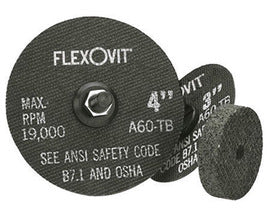 FlexOVit™ 4" X 1/4" X 3/8" A36Q Aluminum Oxide HIGH PERFORMANCE™ Reinforced Type 1 Grinding Wheel For Use With Die and Straight Grinder On Metal, Stainless Steel And Other Alloys (Quantity 20)