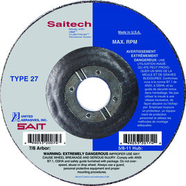 United Abrasives 9" X 3/32" X 7/8" SAITECH™ Ceramic Aluminum Oxide Type 27 Cut Off Wheel (Qty 1)