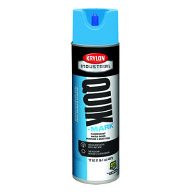 Krylon Industrial 20 Ounce Aerosol Can Flat Fluorescent Caution Blue Quik-Mark™ Water-Based Inverted Marking Paint