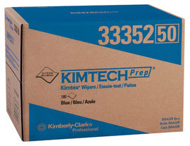 Kimberly-Clark Professional* KIMTECH PREP* KIMTEX* 12.100" X 16.800" 1-Ply Blue Low-Lint Polypropylene Heavy Duty Disposable Wiper (180 Per Brag® Box)