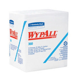 Kimberly-Clark Professional* WYPALL* X60 TERI® 12 1/2" X 12" 1-Ply White HYDROKNIT* Quarter Fold Reinforced Wash Cloth (76 Per Pack, 12 Pack Per Case)