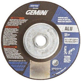 Norton® 4 1/2" X 1/8" X 5/8" - 11 24 Grit Coarse Aluminum Oxide GEMINI® Type 27 Cut Off Wheel (Qty 1)
