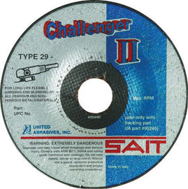 United Abrasives 7" X 1/8" X 7/8" Challenger II™ 100 Grit Aluminum Oxide Type 29 Blending Disc (Qty 1)