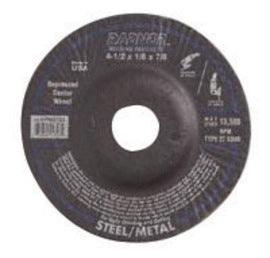 Norton® 7" X 1/4" X 5/8" - 11 24 Grit Very Coarse A24Q Silicon Carbide GEMINI® Type 27 Depressed Center Grinding Wheel For Use With Right Angle Grinder On Aluminum (Quantity 10)