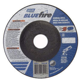 Norton® 4 1/2" X 1/4" X 5/8" - 11 24 Grit Coarse DC4514HBF Aluminum Oxide Zirconia Alumina BlueFire™ Type 27 Depressed Center Grinding Wheel For Use With Small Angle Grinder On Metal And Stainless Steel