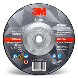 3M™ 6" X 1/4" X 3M™ Precision Shaped Ceramic Grain Type 27 Grinding Wheel (Quantity 10)