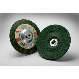 3M™ 4" X 1/4" X .375" Green Corps™ 24 Grit Ceramic Type 27 Grinding Wheel (Quantity 10)