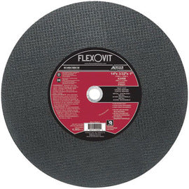 FlexOVit™ 14" X 3/32" X 1" A30RB Aluminum Oxide HIGH PERFORMANCE™ Reinforced Type 1 Cut Off Wheel For Use With Chop Saw On Metal And Stainless Steel