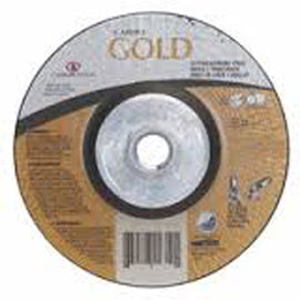 Carborundum® 9" X 1/8" X 5/8 11" Carbo Gold 24 Grit Aluminum Oxide Type 27 Depressed Center Combination Wheel (Qty 1)