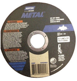 Norton® 4 1/2" X 0.040" X 7/8" Aluminum Oxide Metal® Right Cut™ Type 01/41 Straight Cut Off Wheel For Use With Right Angle Grinder On Steel And Ferrous (Quantity 250)