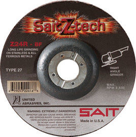 United Abrasives 6" X 1/4" X 7/8" SaitZ-tech™ Zirconium Type 27 Grinding Wheel (Qty 1)