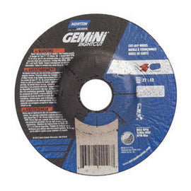 Norton® 6" X 0.045" X 7/8" Aluminum Oxide Gemini® Right Cut™ Type 27/42 Depressed Center Cut Off Wheel For Use With Right Angle Grinder On Steel, Metal And Stainless Steel (Quantity 250)