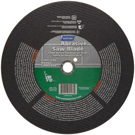 Norton® 14" X 3/16" X 1" 24 Grit Very Coarse Silicon Carbide Reinforced Type 1 Straight Cut Off Wheel For Use With Street Saw On Metal, Ductile, Asphalt And Concrete (Quantity 10)