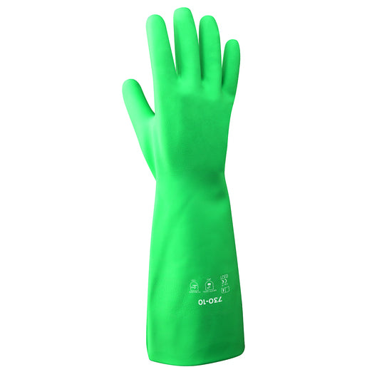 Radnor¬Æ Size 8 Green Radnor¬Æ 13" Flock Lined 15 mil Unsupported Nitrile Gloves With Sand Patch Finish